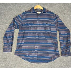 Goodfellow shirt Mens‎ Flannel Multicolor Stripped Standard Size Large